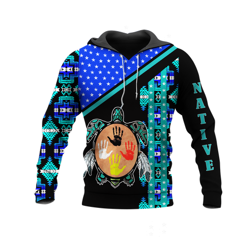 HD0012706 Tribal Turtle Spirit Native American Pride 3D Hoodie