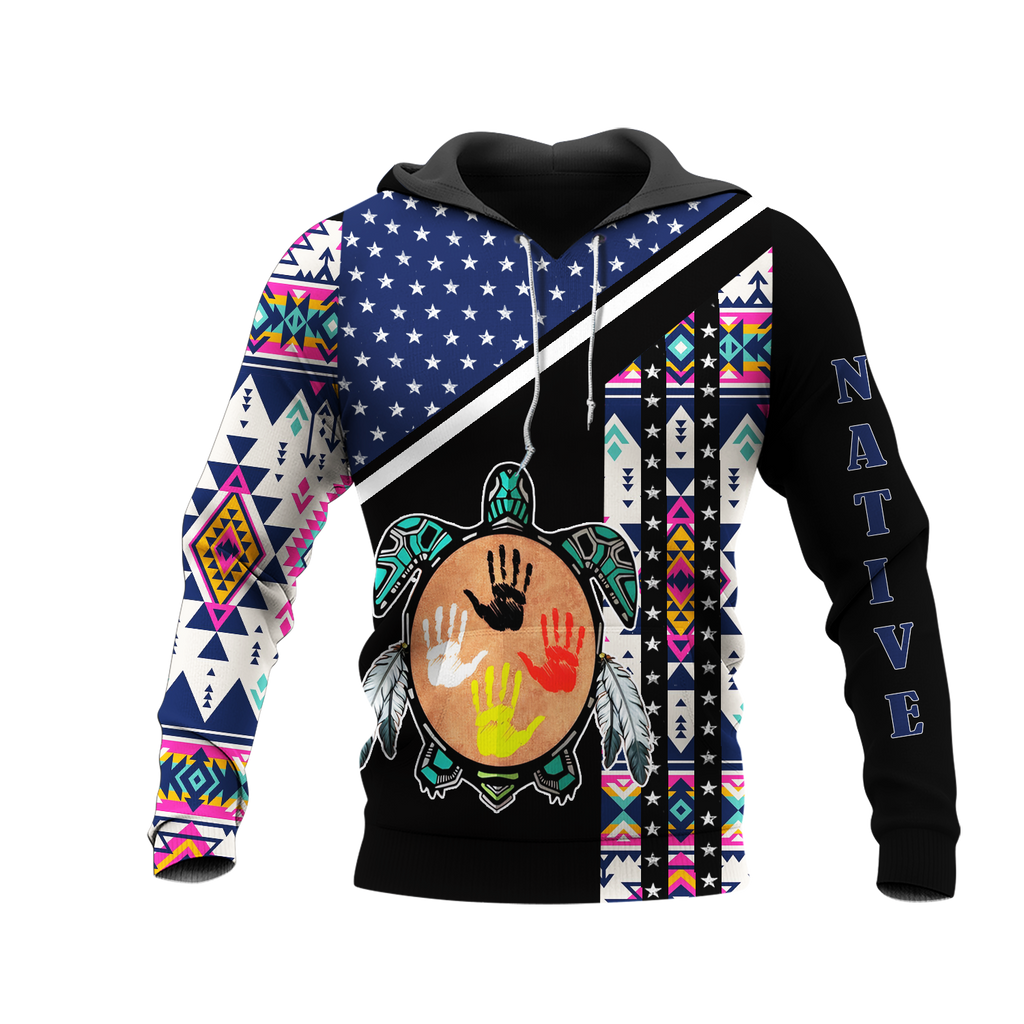 HD0012707 Tribal Turtle Spirit Native American Pride 3D Hoodie