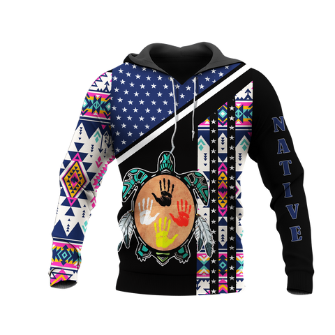 HD0012707 Tribal Turtle Spirit Native American Pride 3D Hoodie