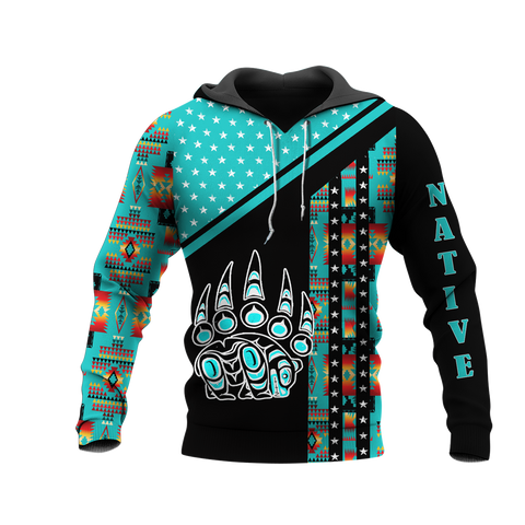 HD0012710 Symbol Bear Native American Pride 3D Hoodie