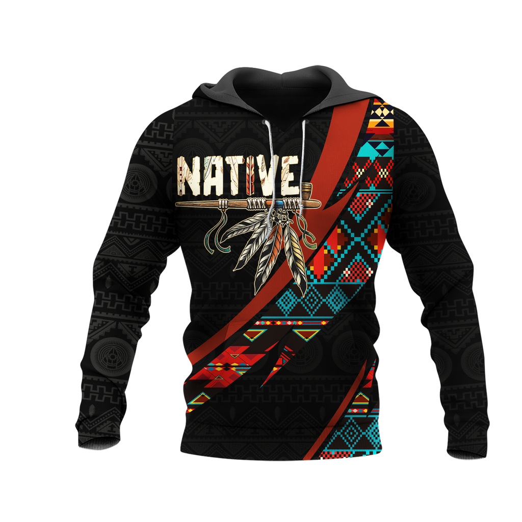 HD0012727 Tribal Feather Native American Pride 3D Hoodie