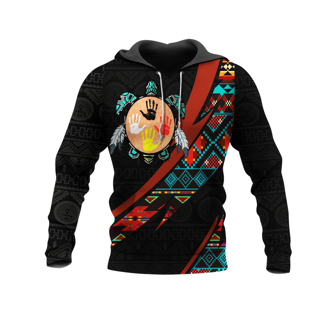 HD0012729 Tribal Turtle Native American Pride 3D Hoodie