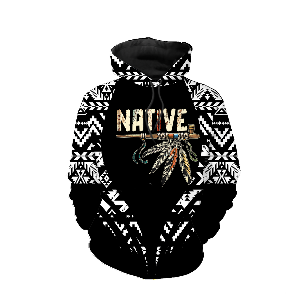 HD0012731 Feather Native American Pride 3D Hoodie