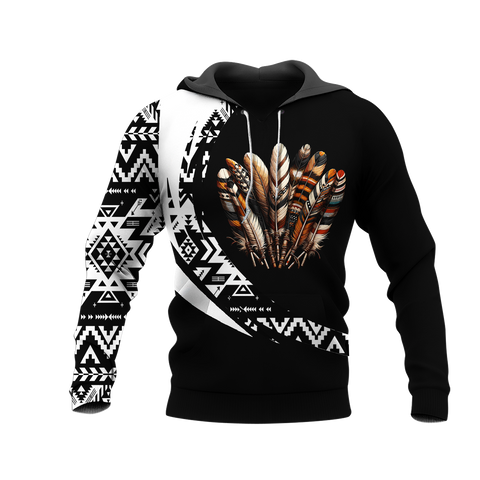 HD0012733 Feather Native American Pride 3D Hoodie