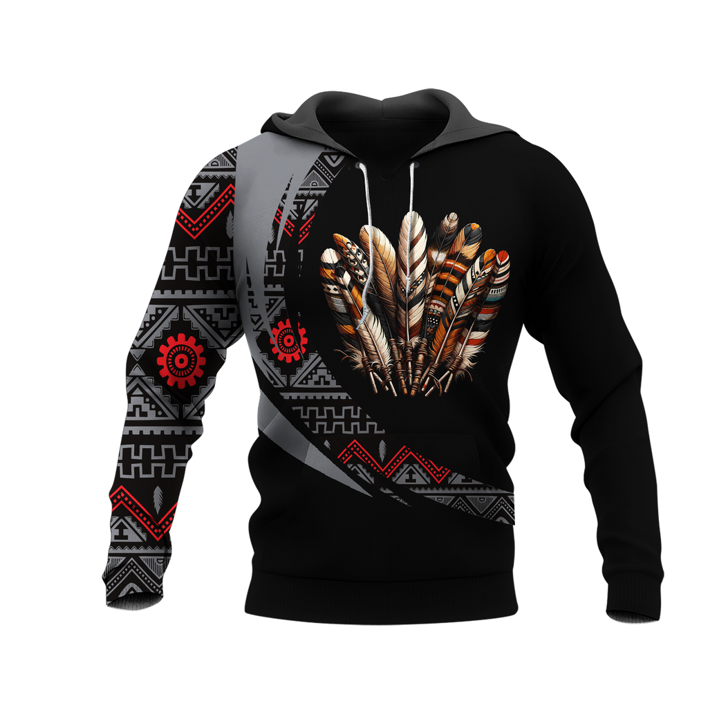 HD0012734 Feather Native American Pride 3D Hoodie