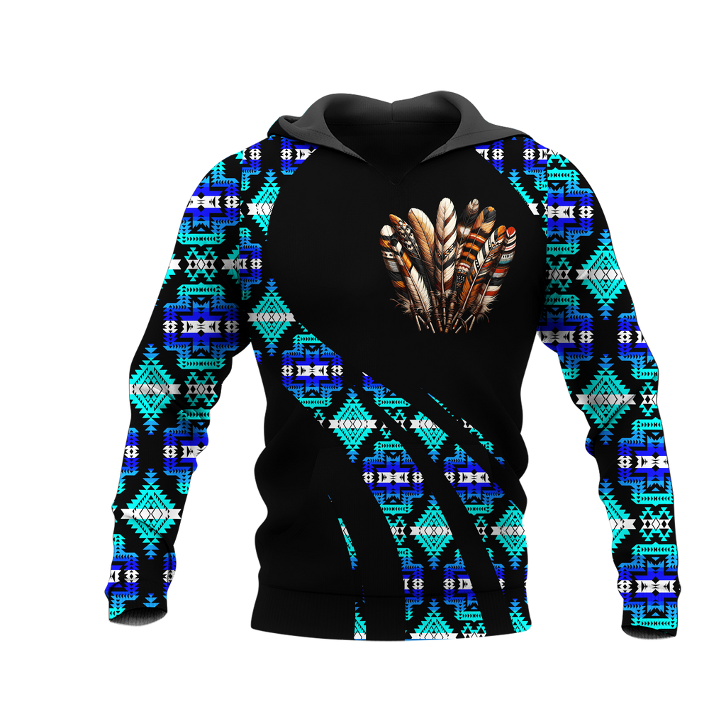 HD0012737 Feather Native American Pride 3D Hoodie