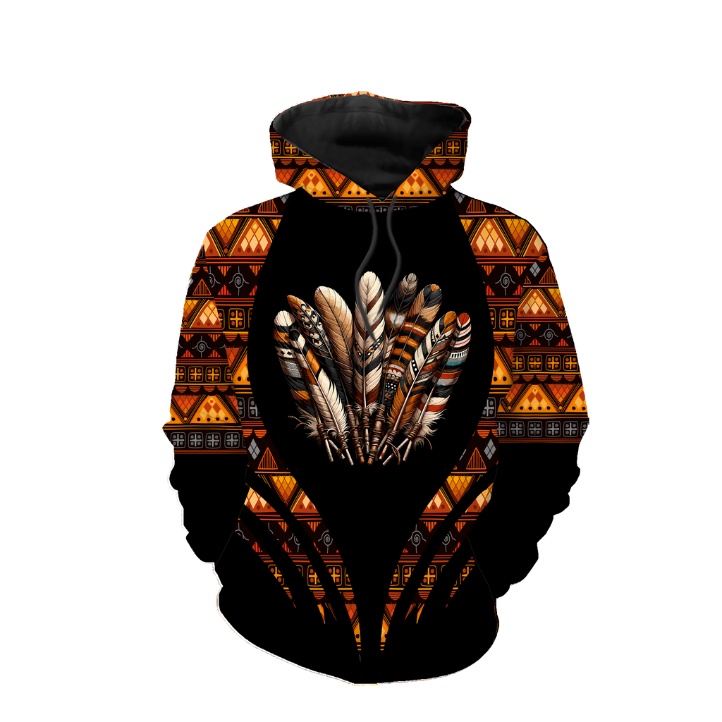 HD0012738 Feather Native American Pride 3D Hoodie