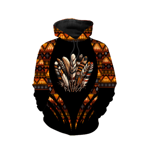 HD0012738 Feather Native American Pride 3D Hoodie