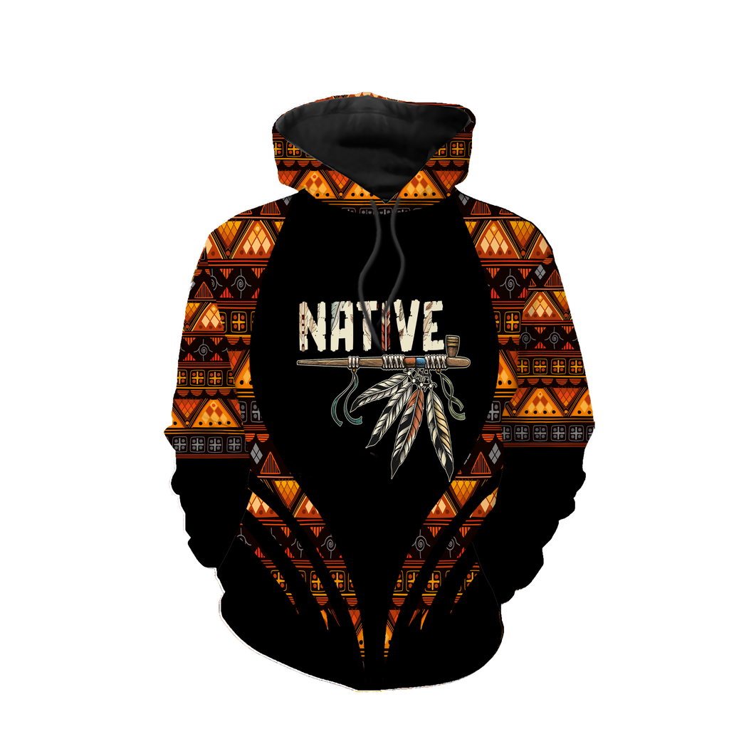 HD0012739 Feather Native American Pride 3D Hoodie