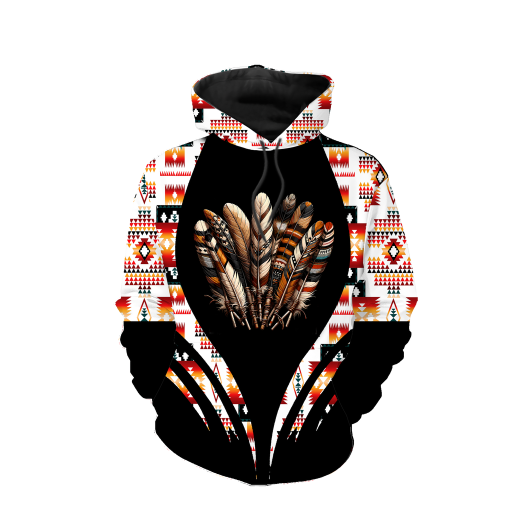 HD0012740 Feather Native American Pride 3D Hoodie