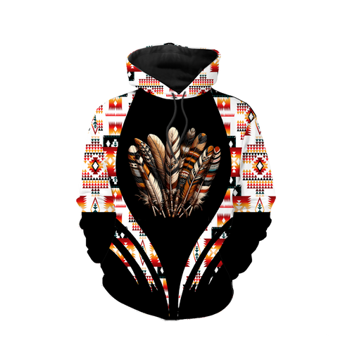 HD0012740 Feather Native American Pride 3D Hoodie