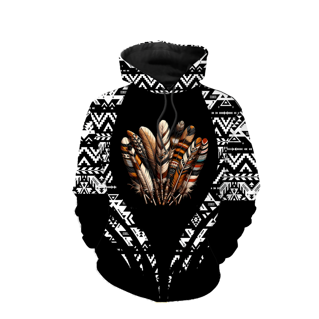 HD0012741 Feather Native American Pride 3D Hoodie