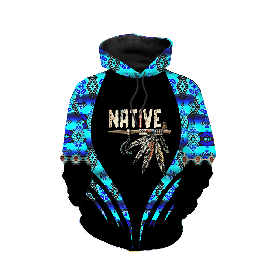 HD0012742 Feather Native American Pride 3D Hoodie