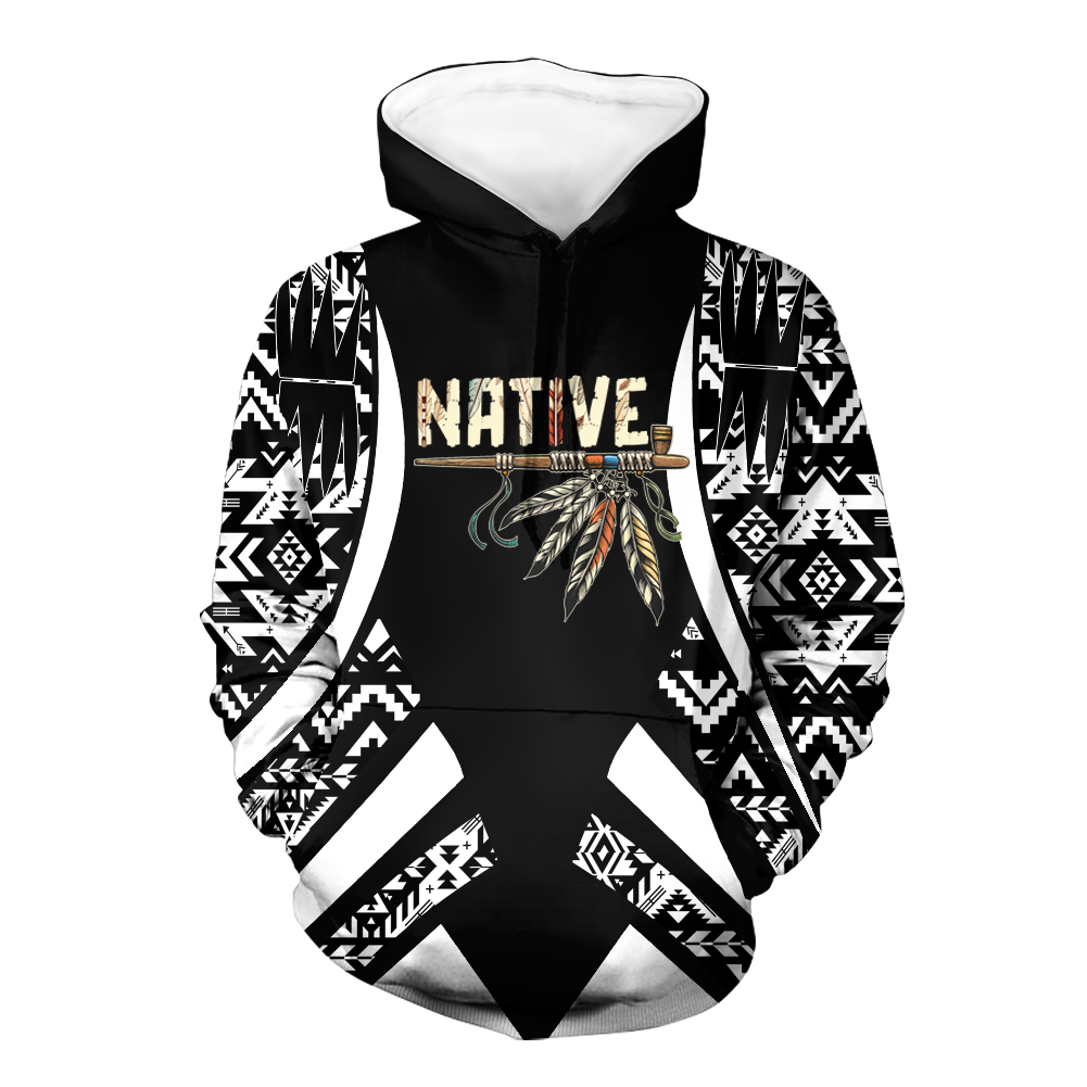 HD0012744 Feather Native American Pride 3D Hoodie