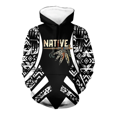 HD0012744 Feather Native American Pride 3D Hoodie