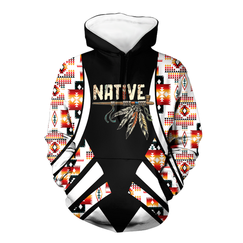 HD0012745 Feather Native American Pride 3D Hoodie