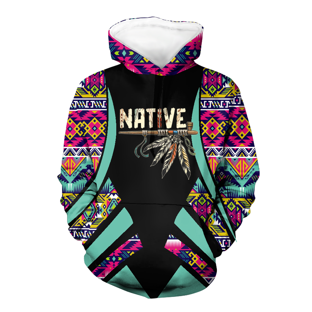 HD0012746 Feather Native American Pride 3D Hoodie