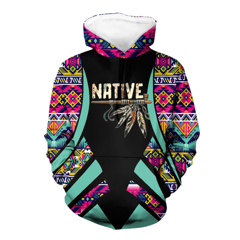 HD0012746 Feather Native American Pride 3D Hoodie