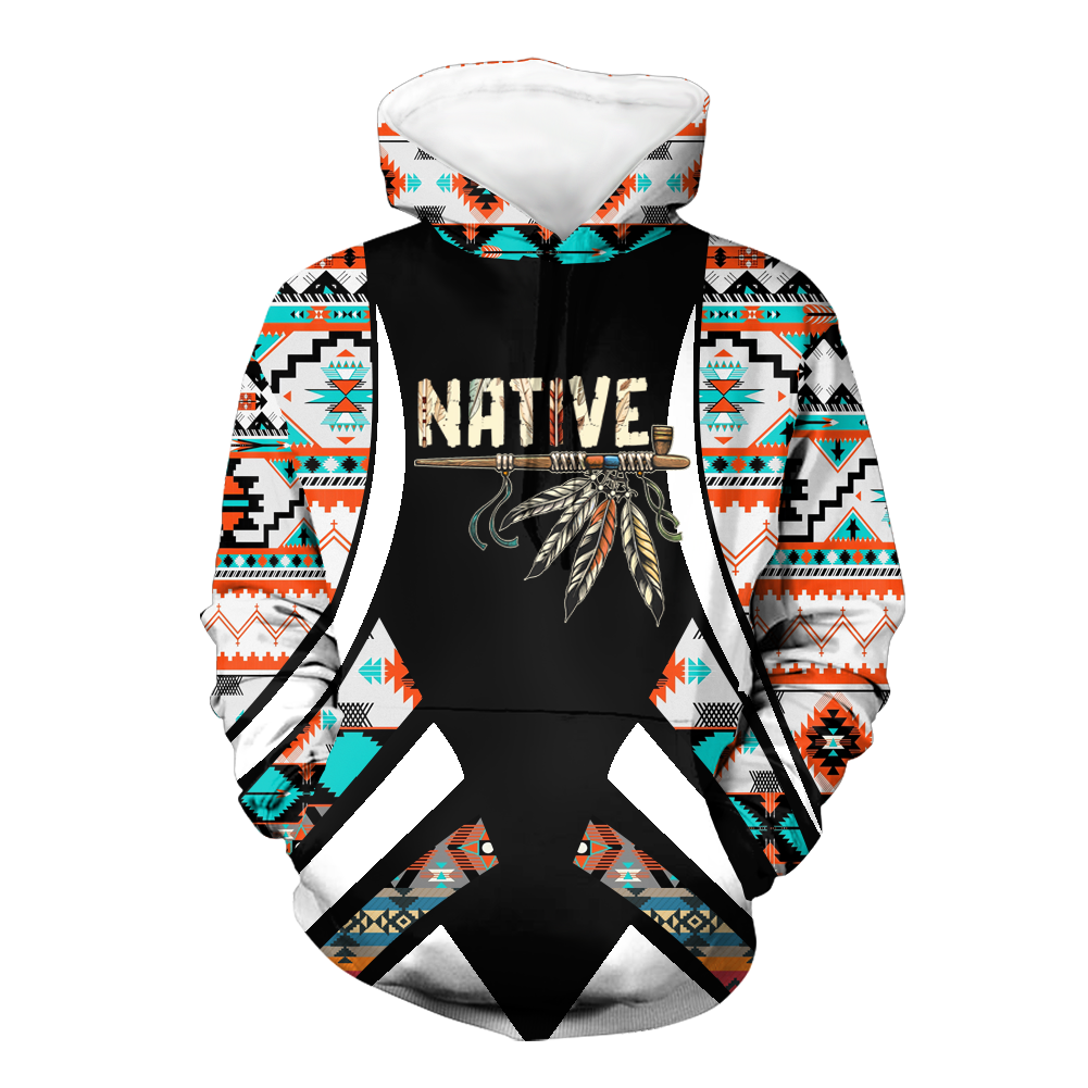 HD0012747 Feather Native American Pride 3D Hoodie