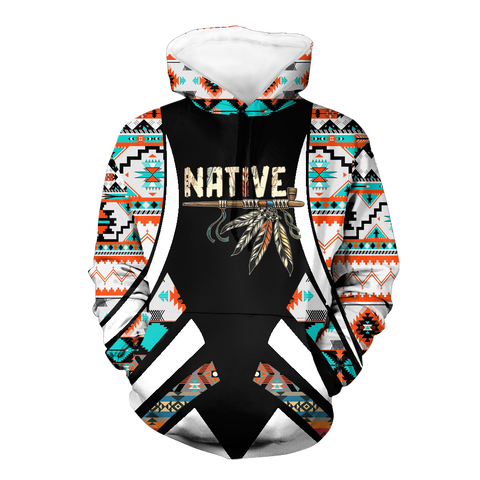 HD0012747 Feather Native American Pride 3D Hoodie