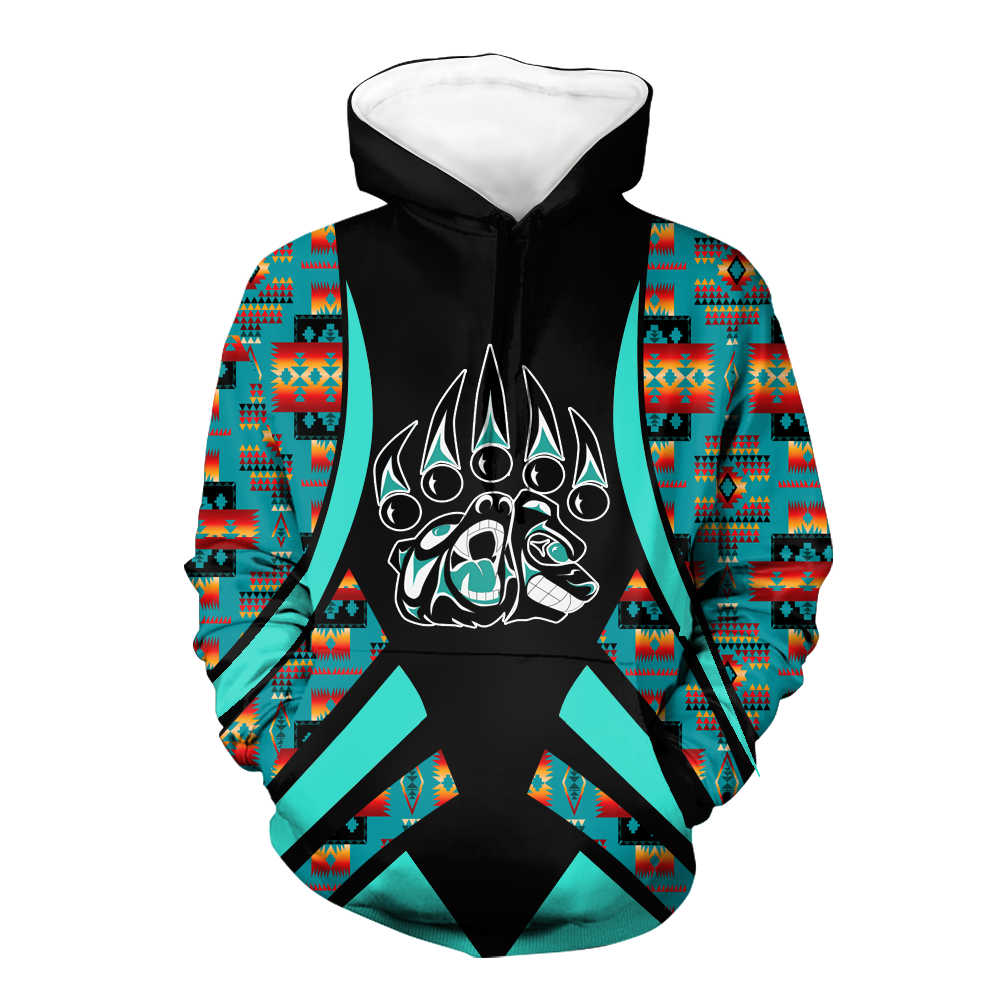 HD0012750 Bear Symbol Native American Pride 3D Hoodie