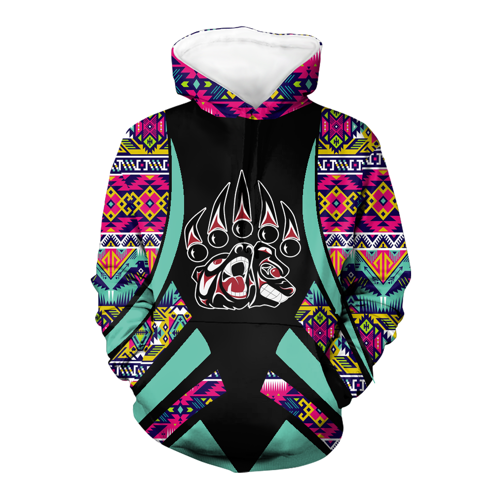 HD0012755 Bear Symbol Native American Pride 3D Hoodie