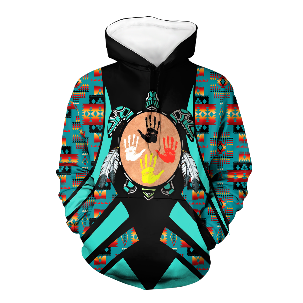 HD0012757 Tribal Turtle Native American Pride 3D Hoodie