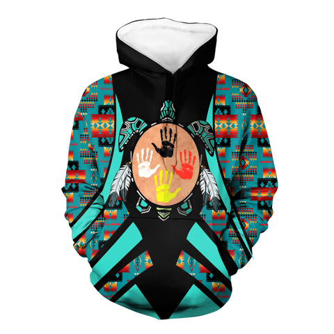 HD0012757 Tribal Turtle Native American Pride 3D Hoodie