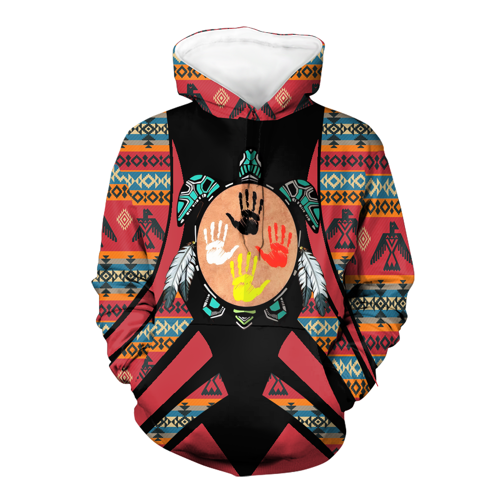 HD0012761 Tribal Turtle Native American Pride 3D Hoodie