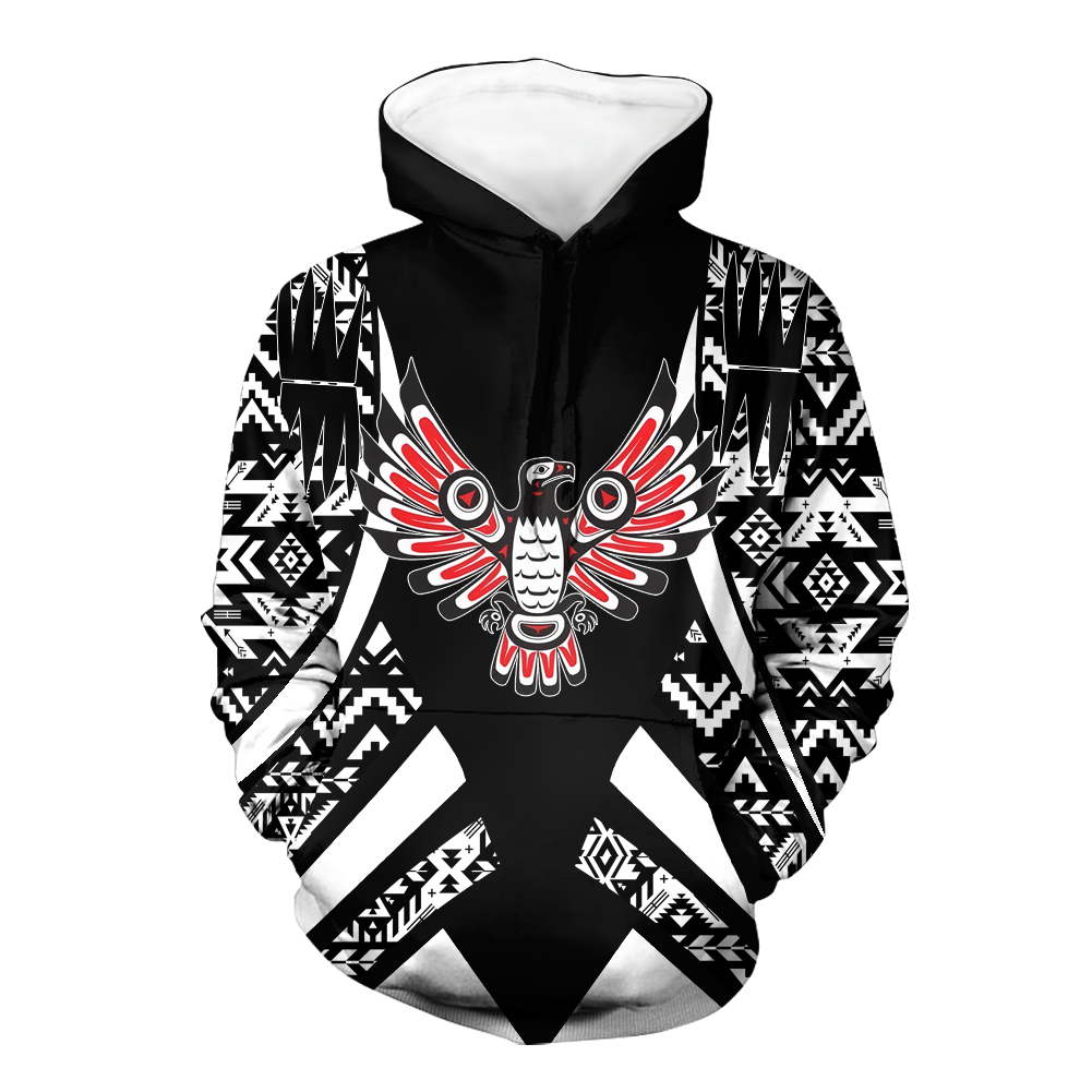 HD0012763 Tribal Thunder Bird Native American Pride 3D Hoodie