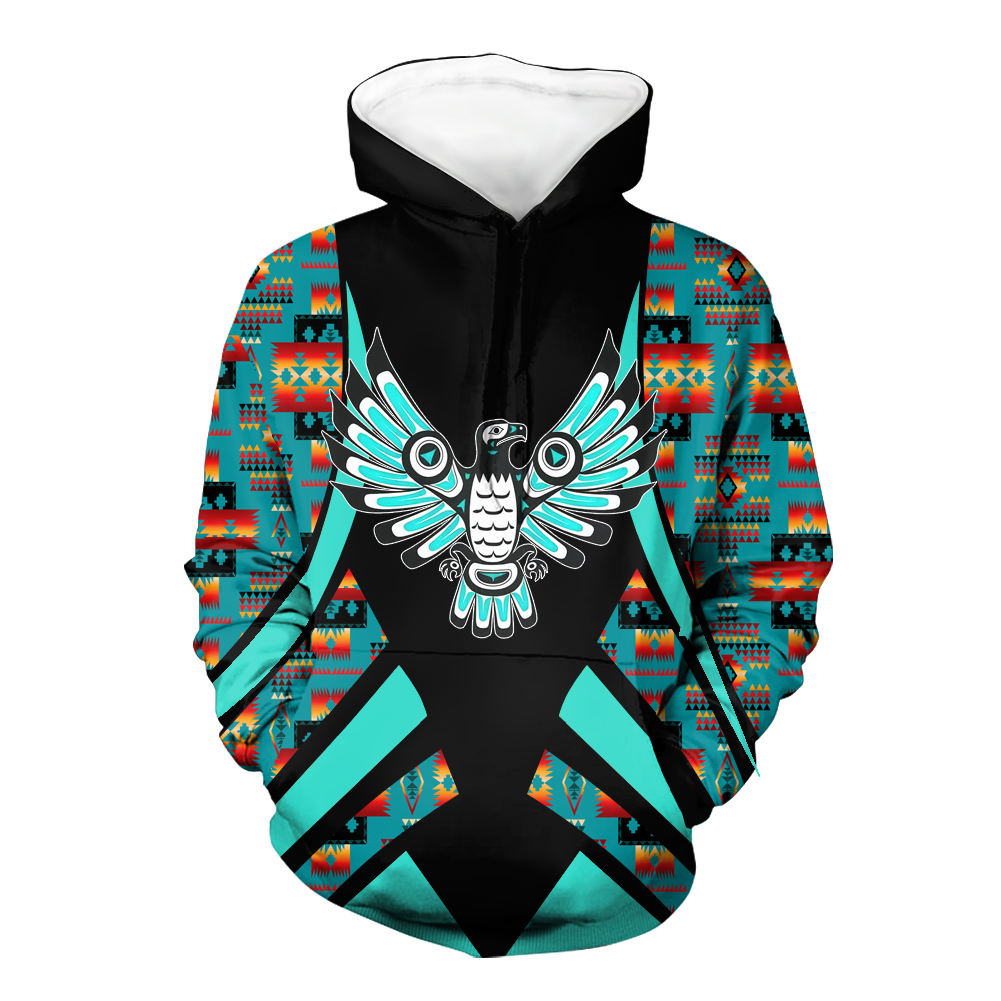 HD0012764 Tribal Thunder Bird Native American Pride 3D Hoodie