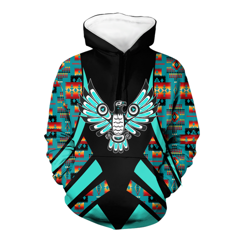 HD0012764 Tribal Thunder Bird Native American Pride 3D Hoodie