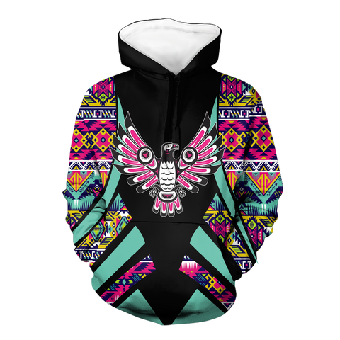 HD0012765 Tribal Thunder Bird Native American Pride 3D Hoodie