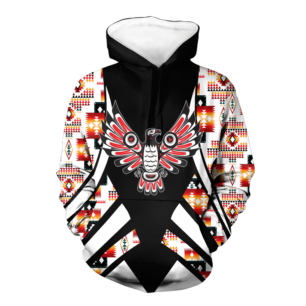 HD0012766 Tribal Thunder Bird Native American Pride 3D Hoodie