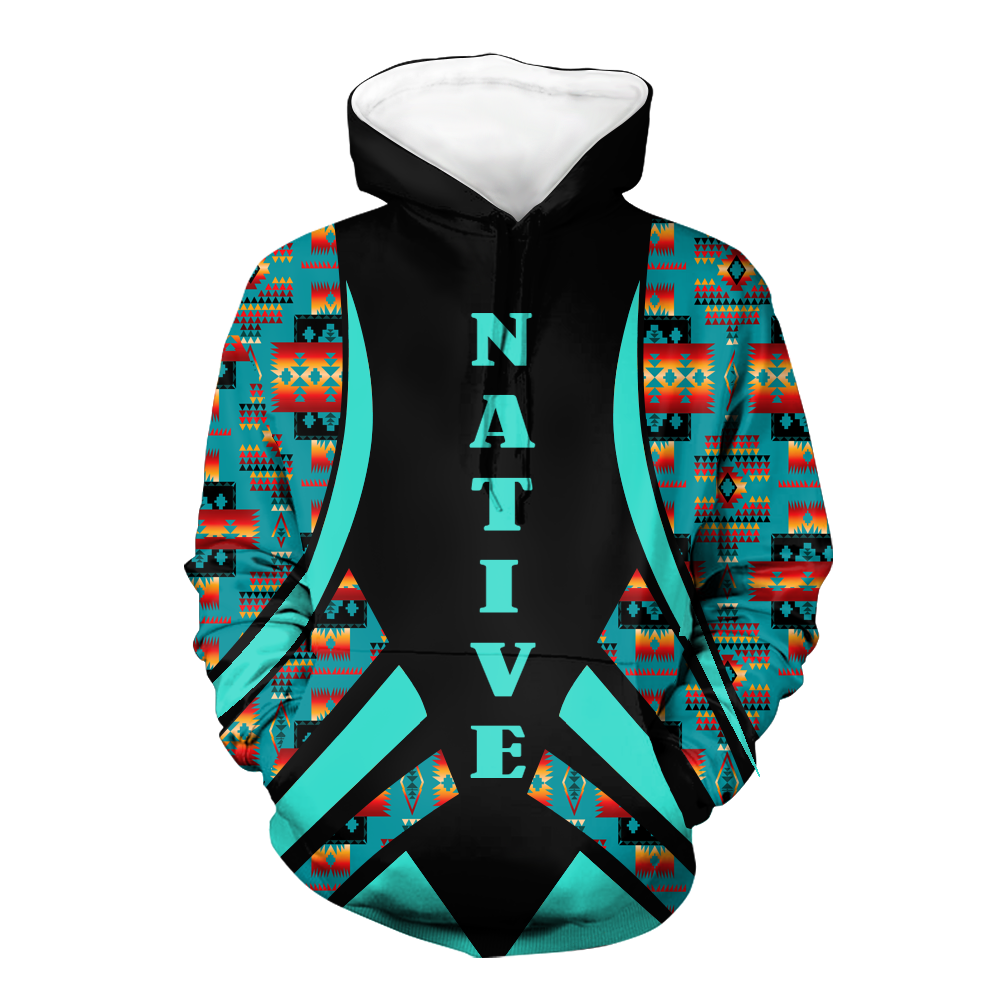 HD0012768 Tribal Thunder Bird Native American Pride 3D Hoodie