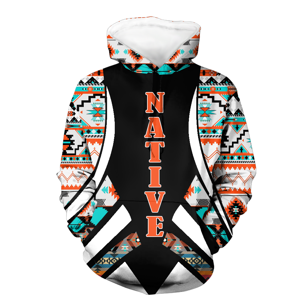 HD0012769 Tribal Pattern Native American Pride 3D Hoodie