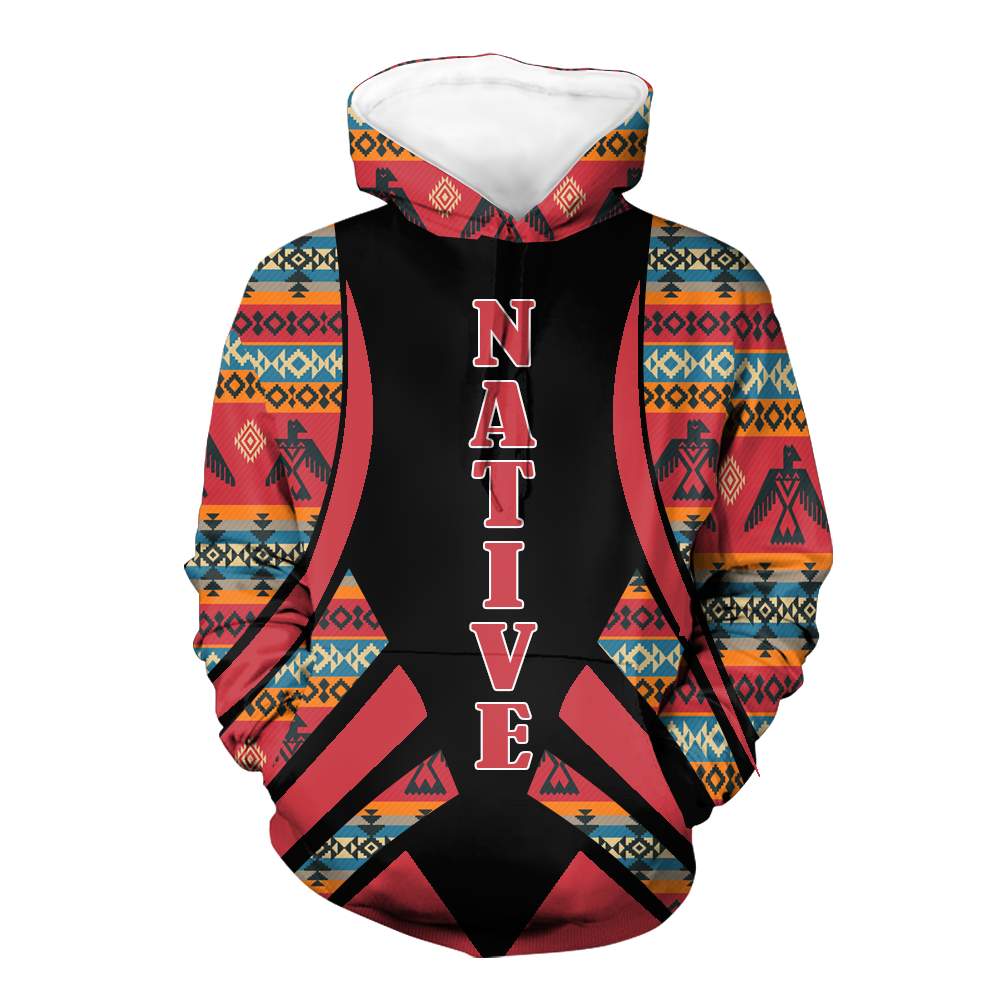 HD0012770 Tribal Pattern Native American Pride 3D Hoodie