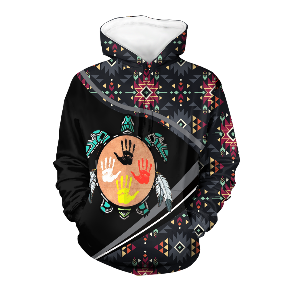 HD0012776 Tribal Turtle Native American Pride 3D Hoodie