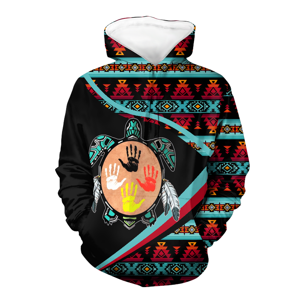 HD0012777 Tribal Turtle Native American Pride 3D Hoodie