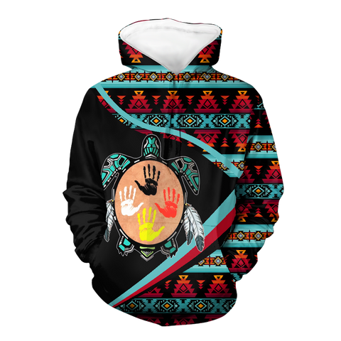 HD0012777 Tribal Turtle Native American Pride 3D Hoodie