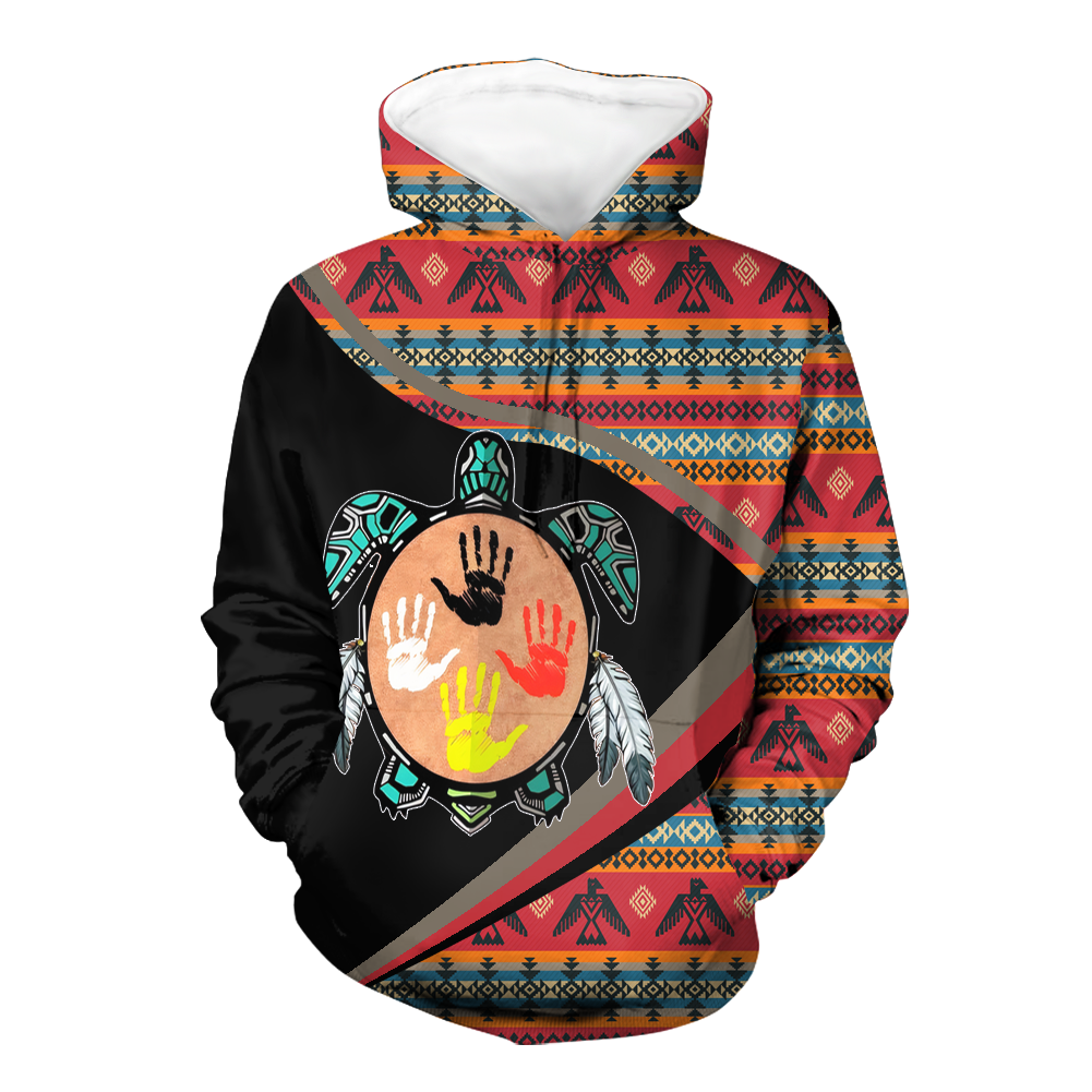 HD0012778 Tribal Turtle Native American Pride 3D Hoodie