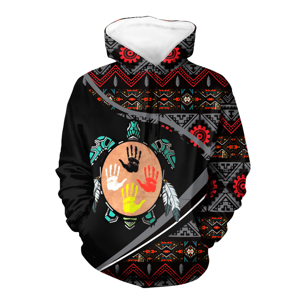 HD0012779 Tribal Turtle Native American Pride 3D Hoodie