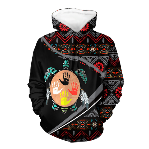 HD0012779 Tribal Turtle Native American Pride 3D Hoodie