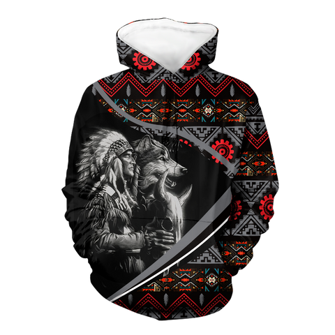 HD0012785 Chief Native American Pride 3D Hoodie