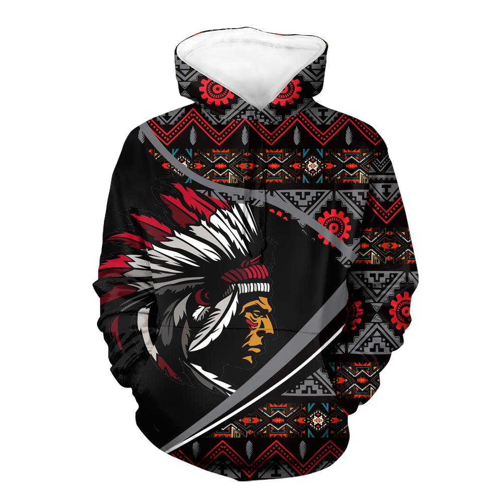 HD0012786 Chief Native American Pride 3D Hoodie