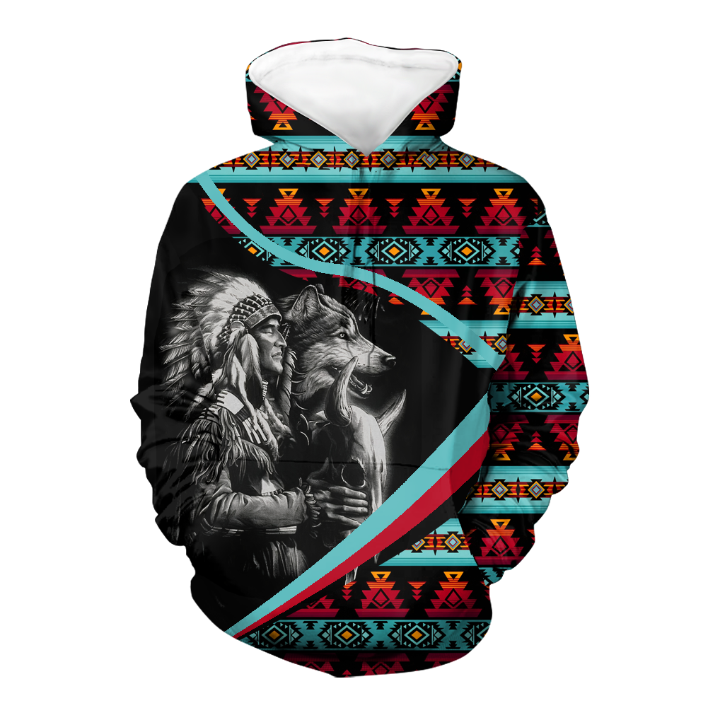 HD0012787 Chief Native American Pride 3D Hoodie