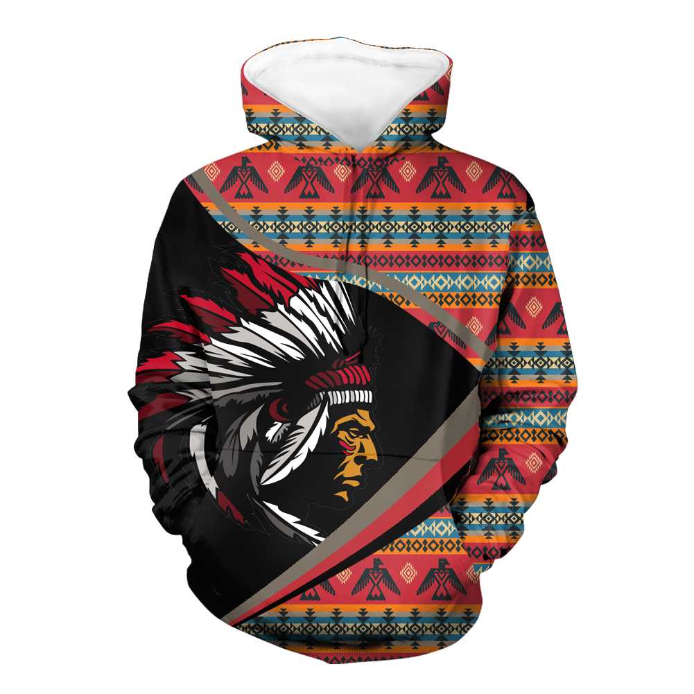 HD0012788 Chief Native American Pride 3D Hoodie