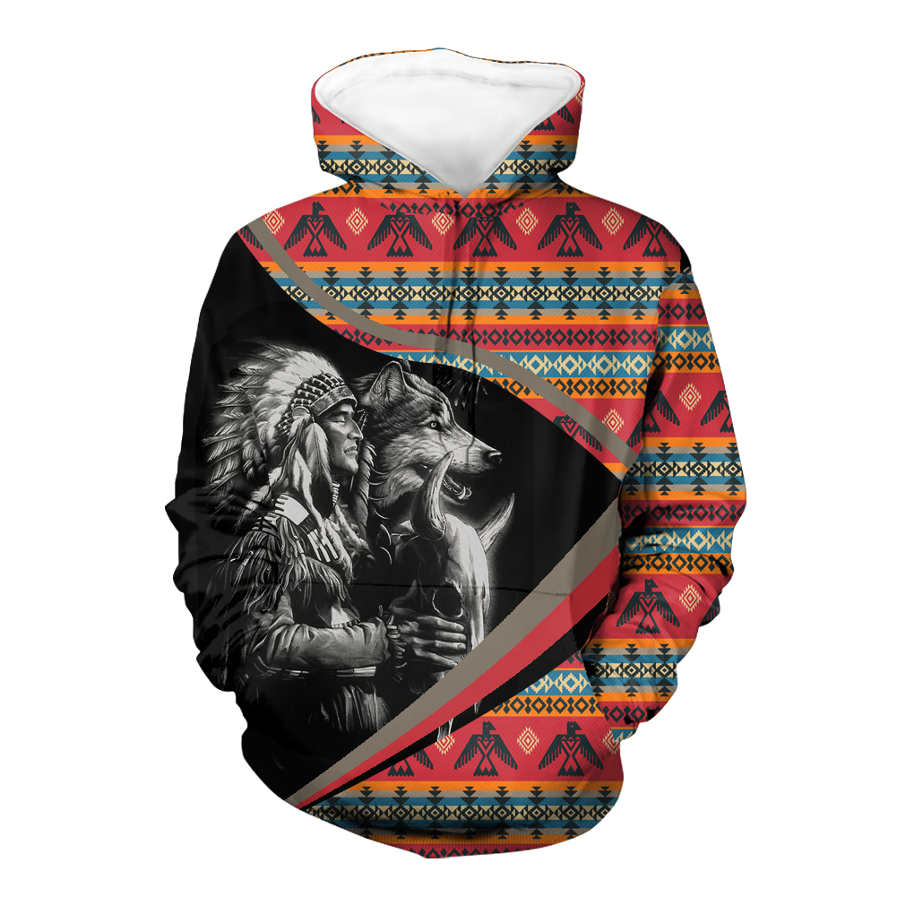 HD0012789 Chief Native American Pride 3D Hoodie