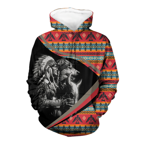 HD0012789 Chief Native American Pride 3D Hoodie