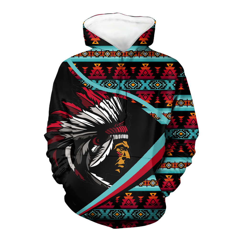 HD0012790 Chief Native American Pride 3D Hoodie